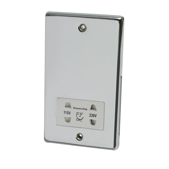 Dual Voltage Shaver Socket - 240V/110V